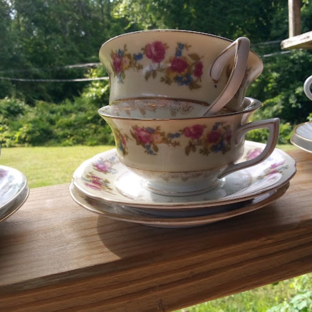 Hostess Gold Castle pair of cup and saucer in EC